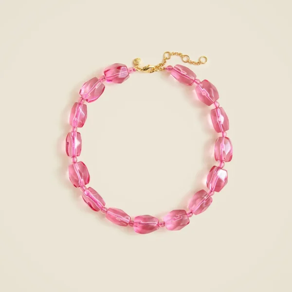 Faceted crystal collar necklace