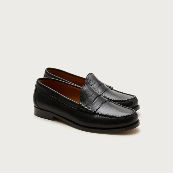 Camden tumbled leather loafers with leather soles