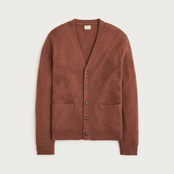 Alpaca-blend V-neck cardigan