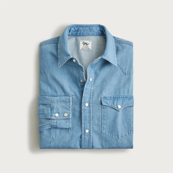 Midweight denim western shirt