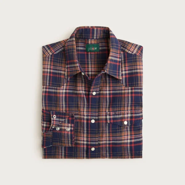 Western shirt in Indian madras plaid