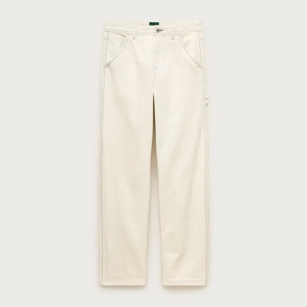 Relaxed-fit carpenter pant in faded stripe