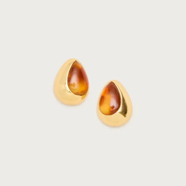 Stone teardrop earrings