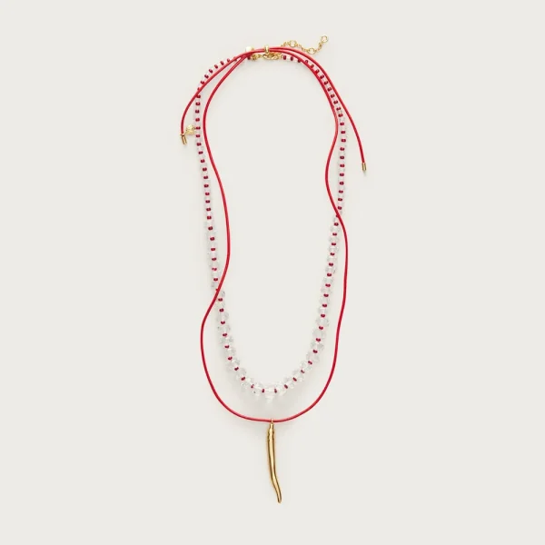 Chili pepper charm necklaces set-of-two