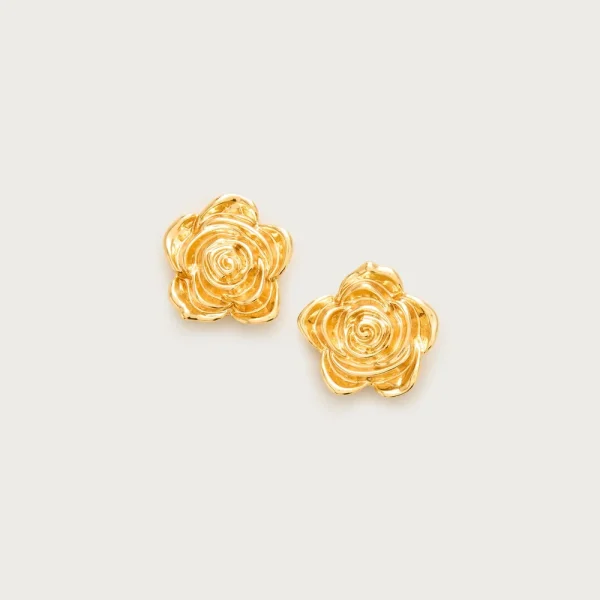 Rose stud earrings