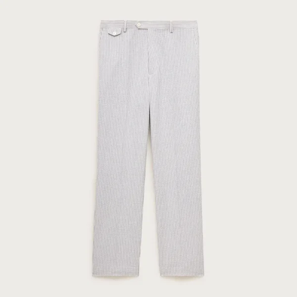 Relaxed-fit trouser in cotton seersucker