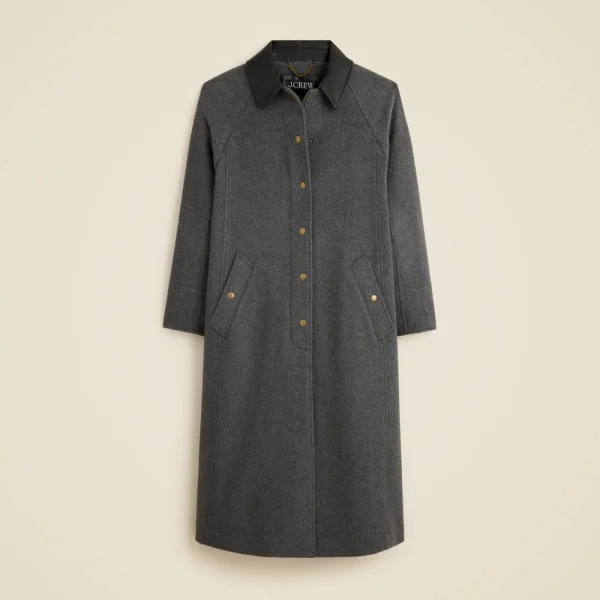 Long Barn Jacket™ in drapey wool blend