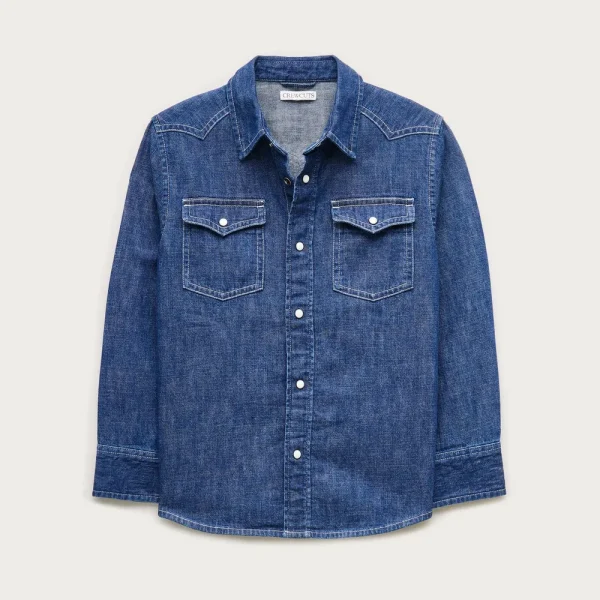 Kids’ chambray western shirt