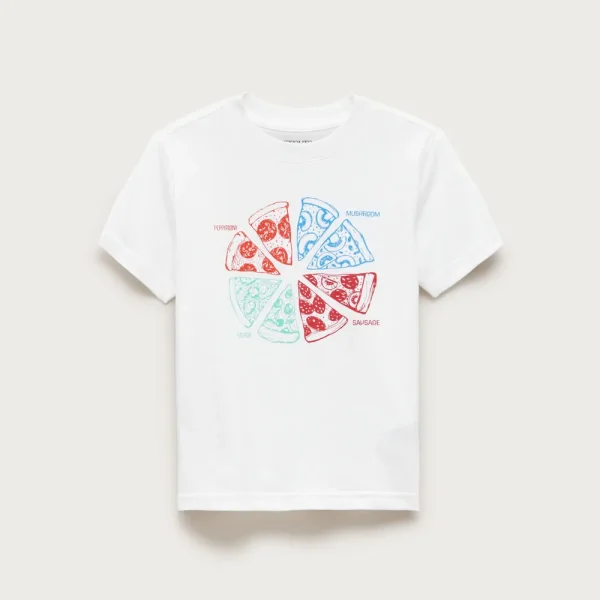 Kids’ short-sleeve pizza graphic T-shirt