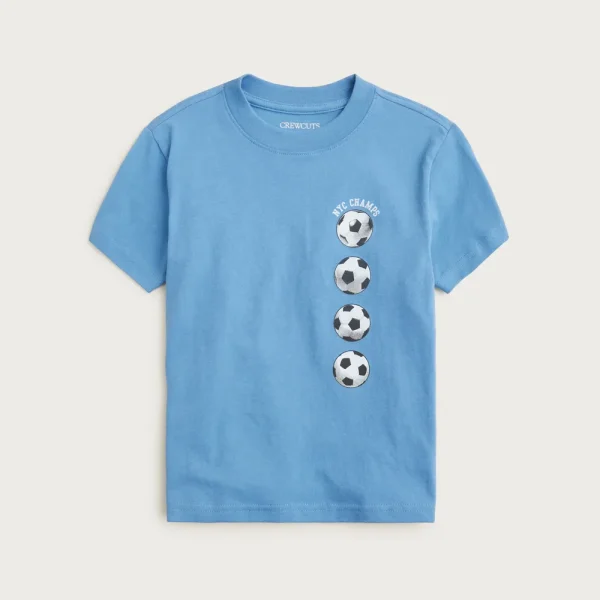 Kids’ short-sleeve soccer graphic T-shirt