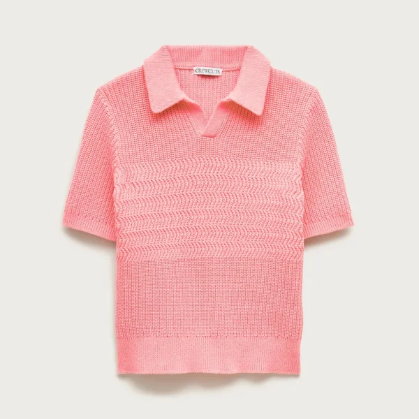 Kids’ short-sleeve johnny-collar sweater-polo