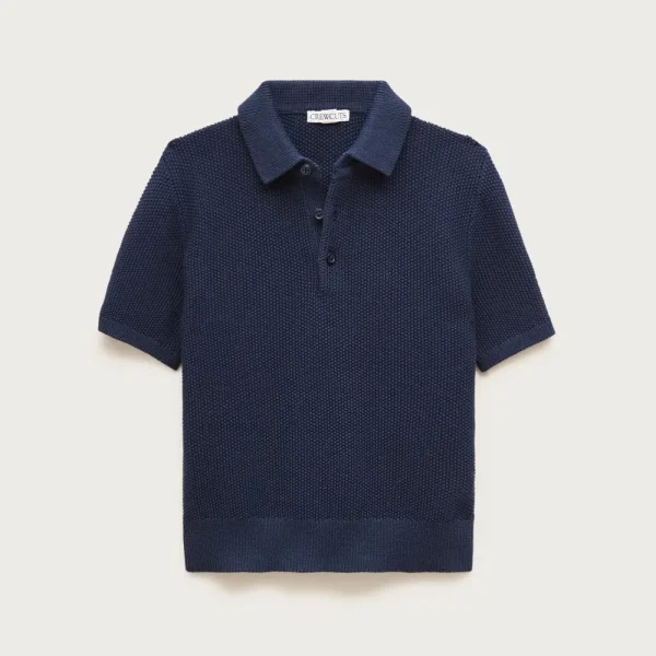 Kids’ short-sleeve seed-stitch sweater-polo