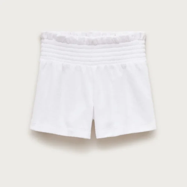 Girls’ smocked short in towel terry