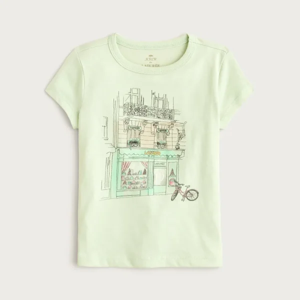LADURÉE X Crewcuts girls’ storefront graphic T-shirt