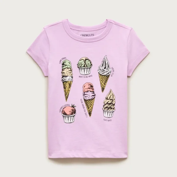 Girls’ short-sleeve ice cream graphic T-shirt