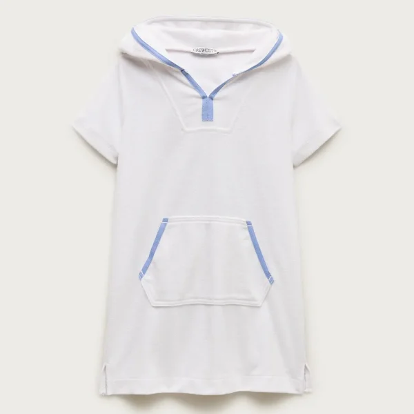 Girls’ hooded tunic in towel terry