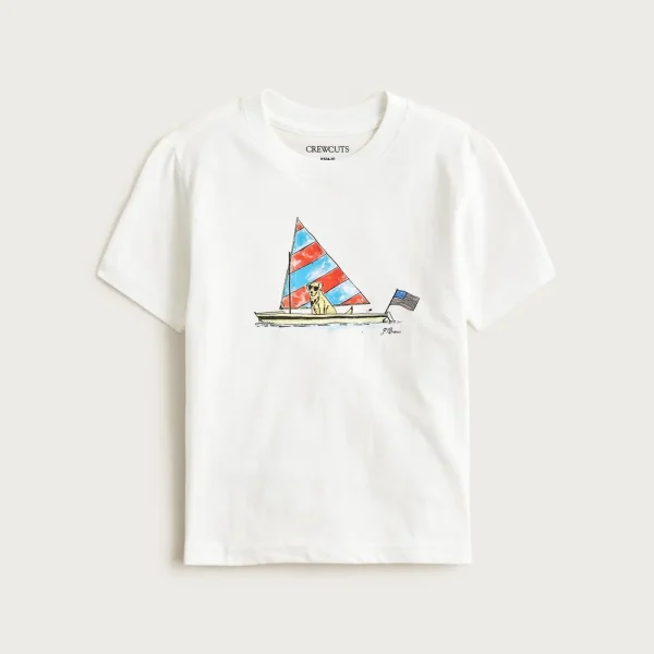 Kids’ short-sleeve sailor dog graphic T-shirt