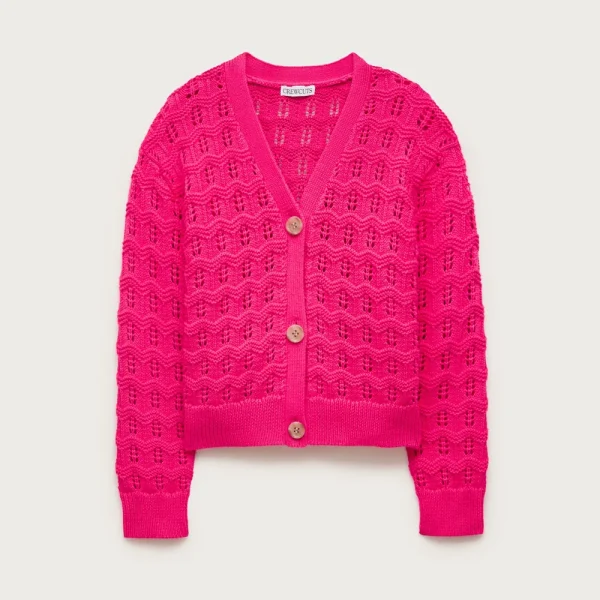 Girls’ squiggle cotton cardigan
