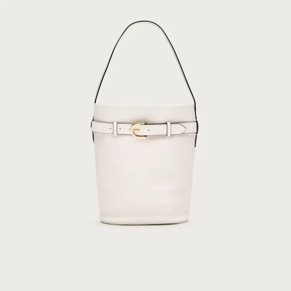 Berkeley belted bucket bag in leather