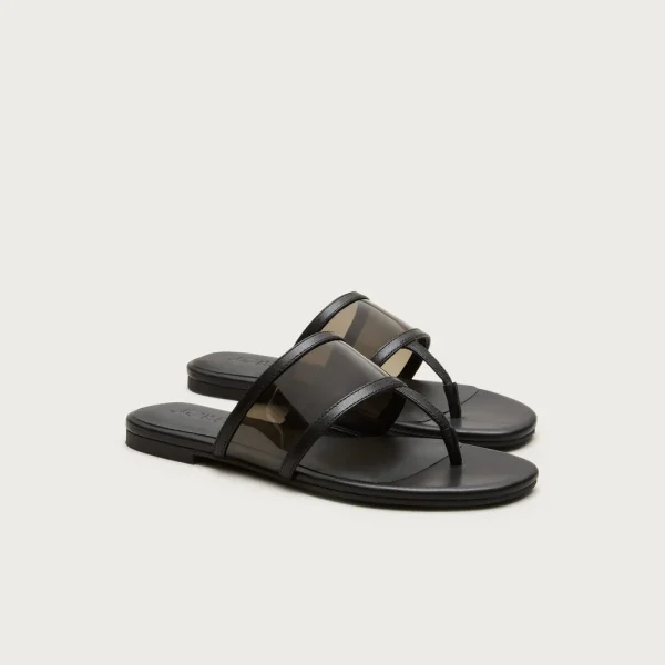Audrey jelly thong sandals in leather