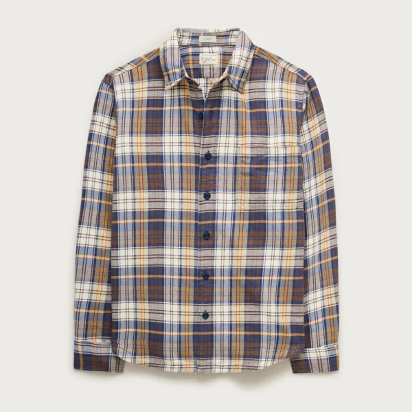 Cotton-hemp blend twill shirt