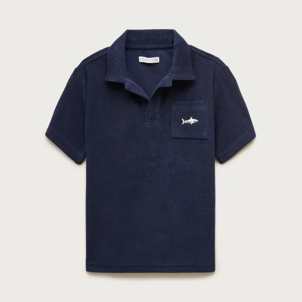 Kids’ johnny-collar critter sweater-polo