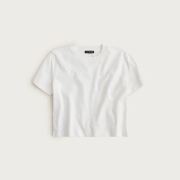 Boyfriend jersey relaxed cropped T-shirt