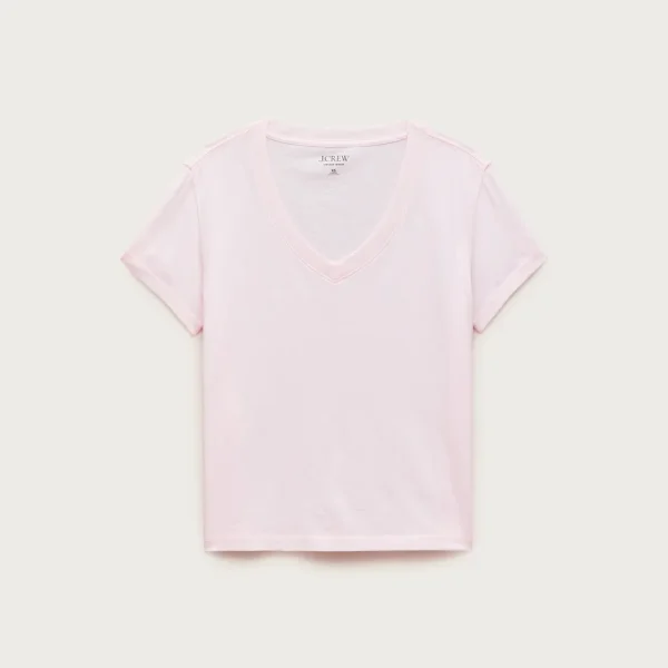 New vintage jersey relaxed V-neck T-shirt in stripe