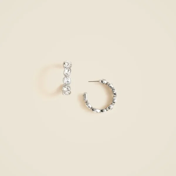 Crystal hoop earrings