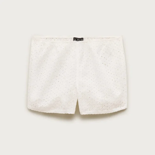 Cotton voile eyelet beach short