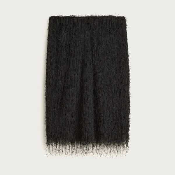 Collection fringe knee-length skirt