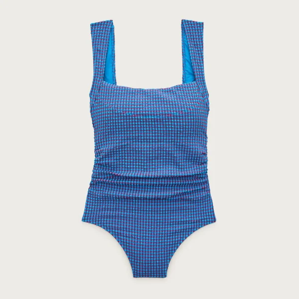 Nia ruched squareneck one-piece