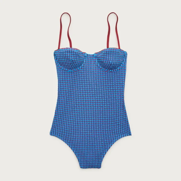 Balconette eyelet underwire one-piece