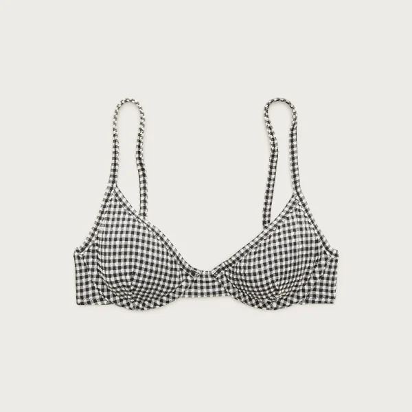 Underwire eyelet bikini top