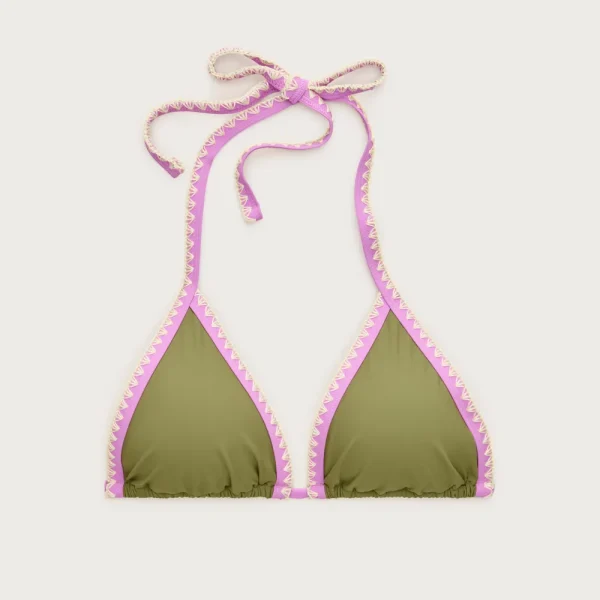 Perfect crochet-trim string bikini top
