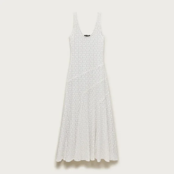 Sheer scoopneck lace dress