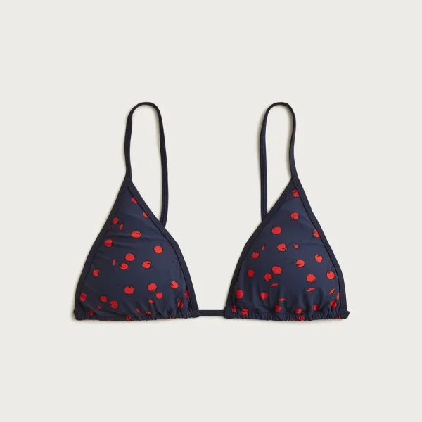 Perfect string bikini top in cherry print
