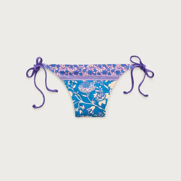 Hipster string bikini bottom in floral print