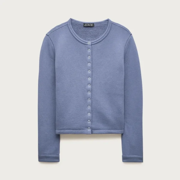 Heritage terry cardigan in stripe