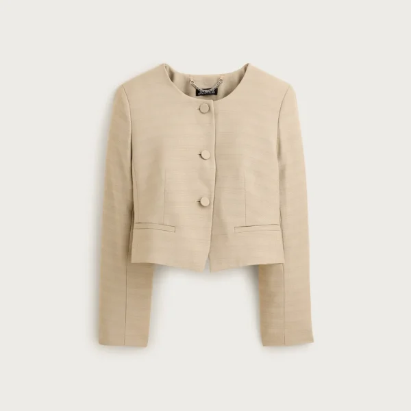 Lady jacket in luster canvas