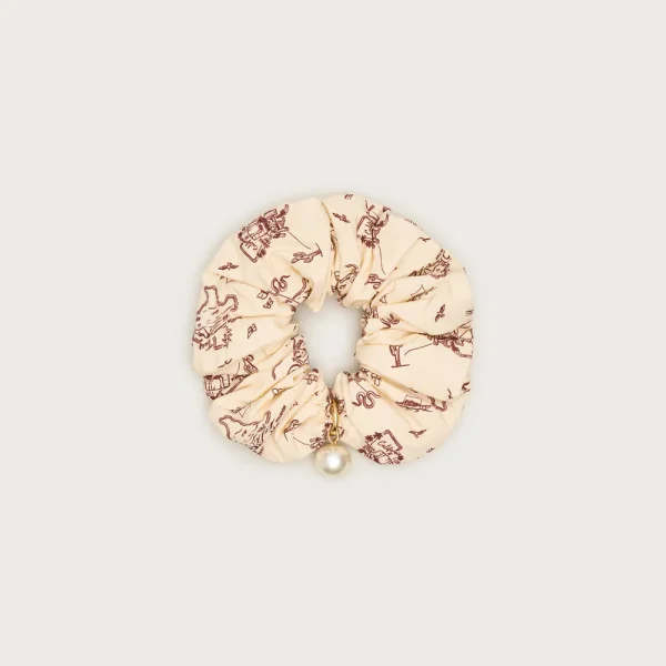 Western-print scrunchie