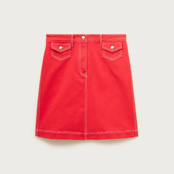 Utility-pocket pencil skirt