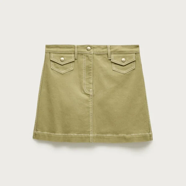 Utility-pocket mini skirt