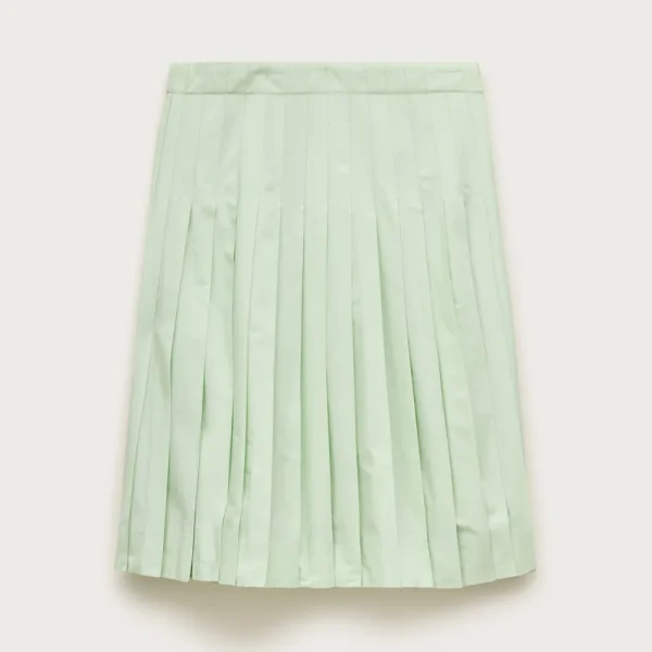 Pleated skirt in cotton poplin