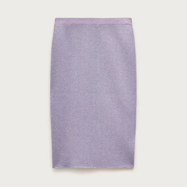 Sweater-skirt with Lurex® metallic threads