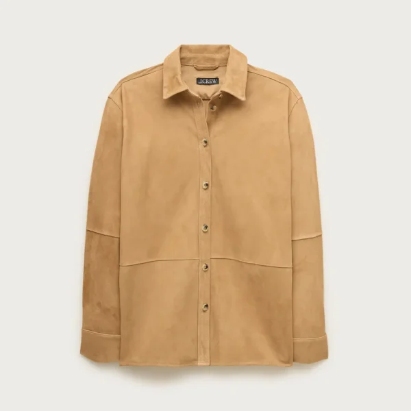 Oversized suede shirt