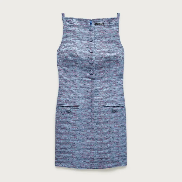 Mini sheath dress in tweed