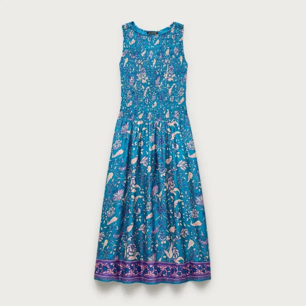 Lina smocked midi dress