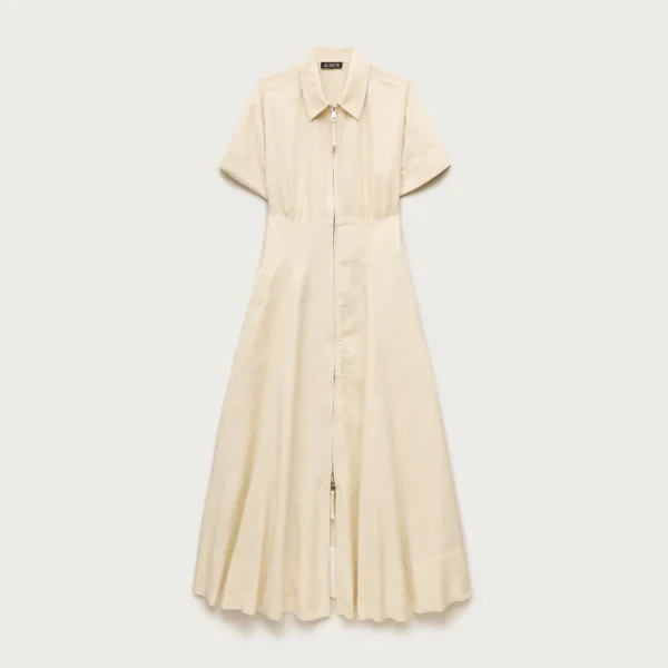 Zip-up shirt-dress in Gramercy linen blend