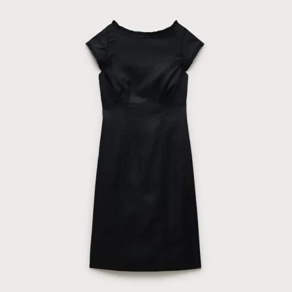 Ruffle-trim dress in Gramercy linen blend